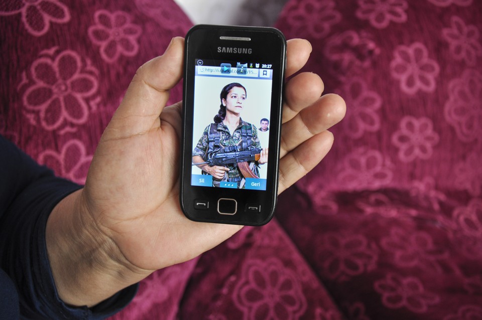 A photo of Silan on her mother’s smartphone. Silan died fighting with Kurdish forces in Hasaka, Syria. (Lauren Bohn)