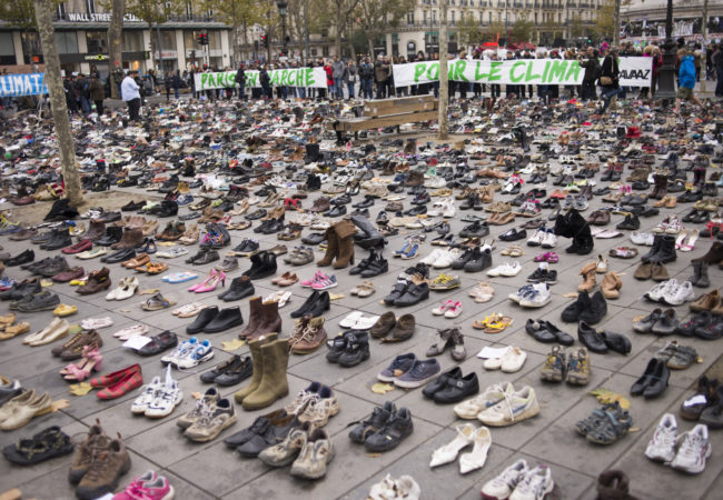 shoes avaaz protest paris
