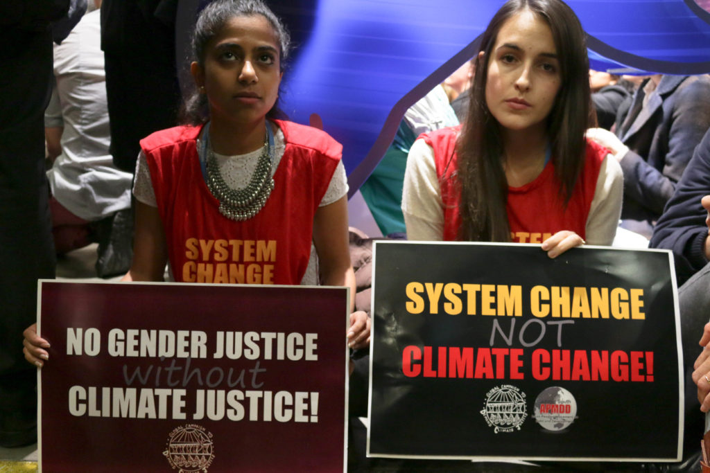 protesters at COP21