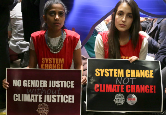 protesters at COP21