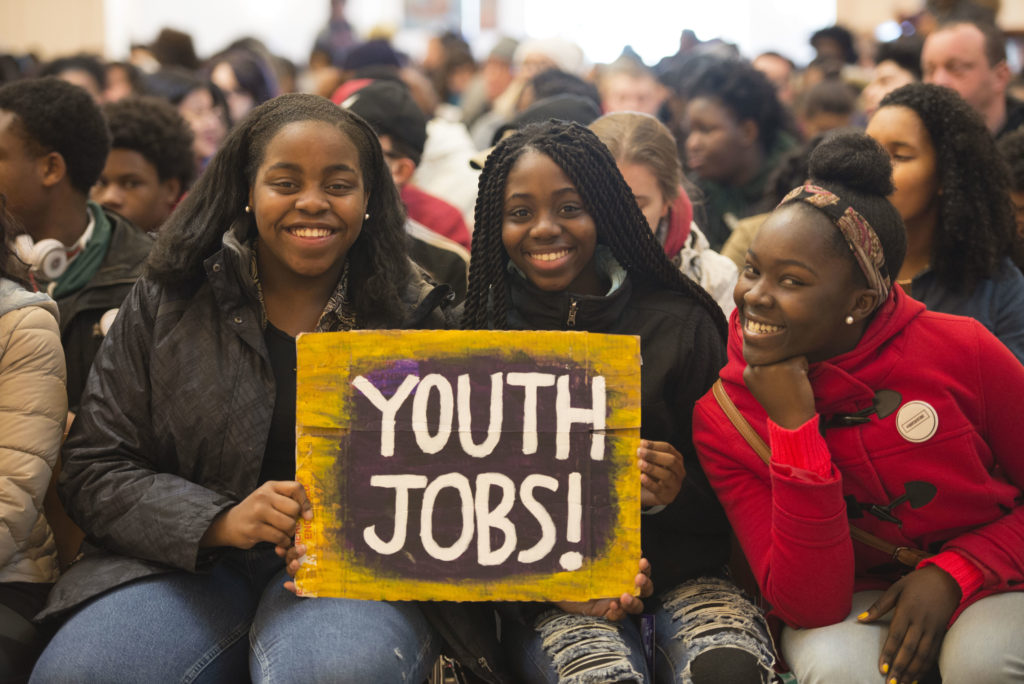 boston youth jobs protest