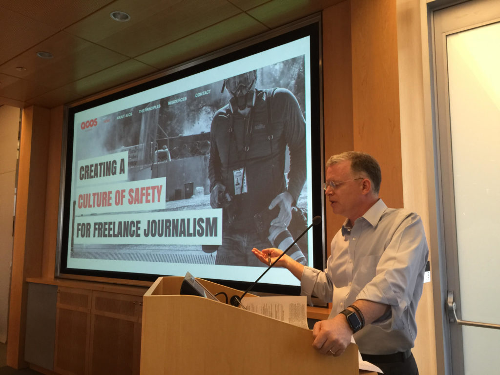 David Rohde, national security investigations editor at Reuters, leads a session at the Foreign Editors Circle meeting hosted by The GroundTruth Project on May 13, 2016. (Charlie Sennott/GroundTruth)