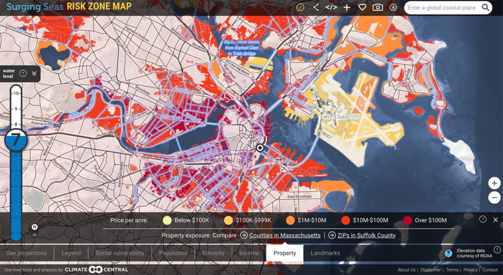 Surging Seas Risk Zone Map