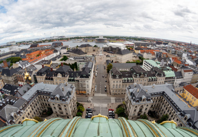 View from Frederick's Church, a renown landmark in Copenhagen, Denmark. (Photo by Stig Nygaard/Flickr User)