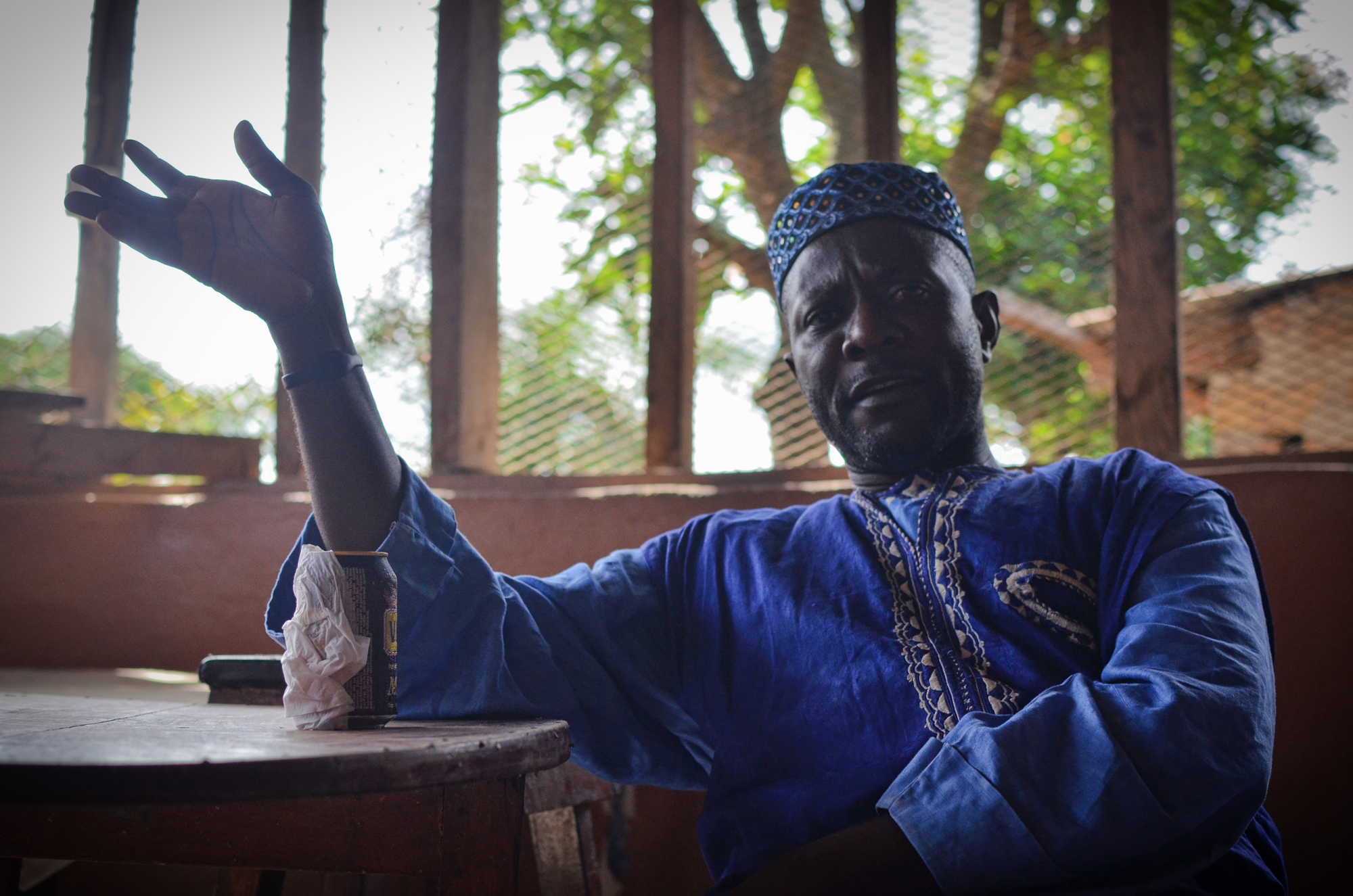 Ibrahim Bokari was shot in the foot by police during an anti-mining protest in 2007. He now leads the Campaign for Just Mining at the Network Movement for Justice and Development, a civil society organization in Koidu.
