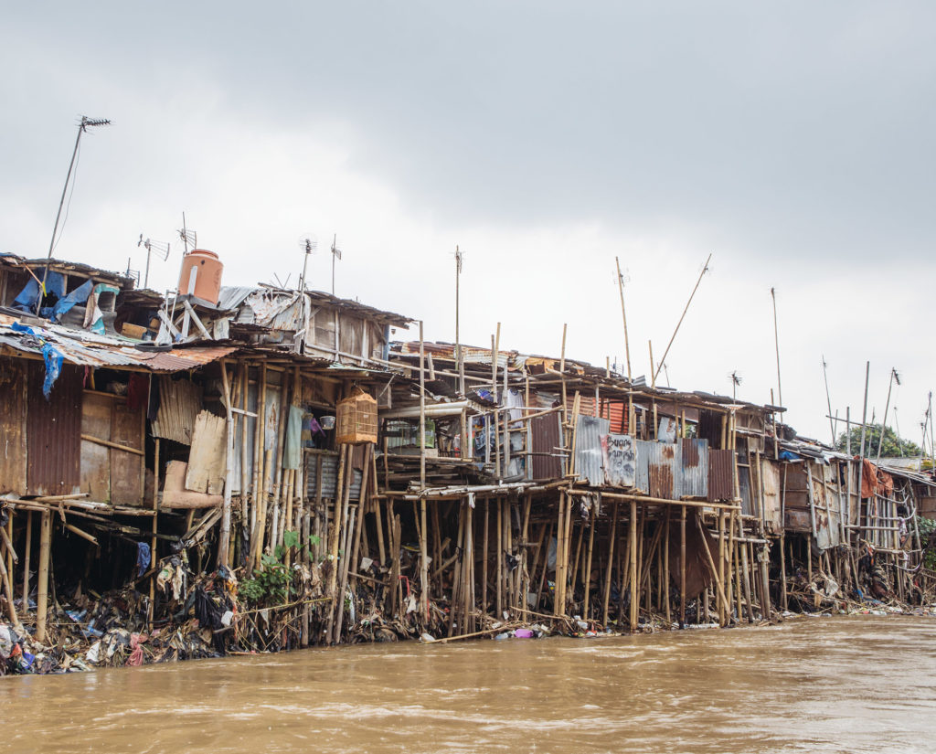 Many neighborhoods along Jakarta's rivers are being bulldozed to make way for river widening and "revitalization" projects. (Photo by Muhammad Fadli/GroundTruth)
