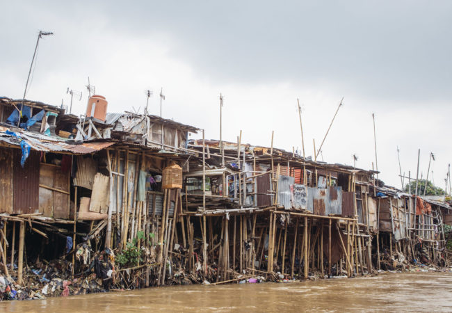 Many neighborhoods along Jakarta's rivers are being bulldozed to make way for river widening and "revitalization" projects. (Photo by Muhammad Fadli/GroundTruth)