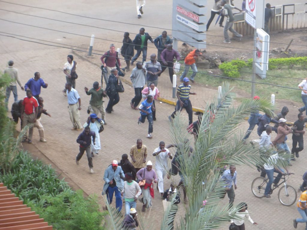 67 people were killed and at least 175 were injured during the mass shooting at the Westgate shopping mall in Nairobi, Kenya, on Sept. 21, 2013. The attack was carried out by Al-Shabaab, a Jihadist militant group whose name translates to "the youngsters." (Photo by Anne Knight/Wikimedia Commons)
