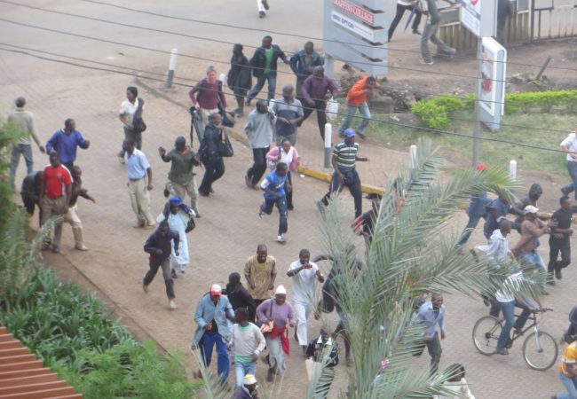 67 people were killed and at least 175 were injured during the mass shooting at the Westgate shopping mall in Nairobi, Kenya, on Sept. 21, 2013. The attack was carried out by Al-Shabaab, a Jihadist militant group whose name translates to "the youngsters." (Photo by Anne Knight/Wikimedia Commons)