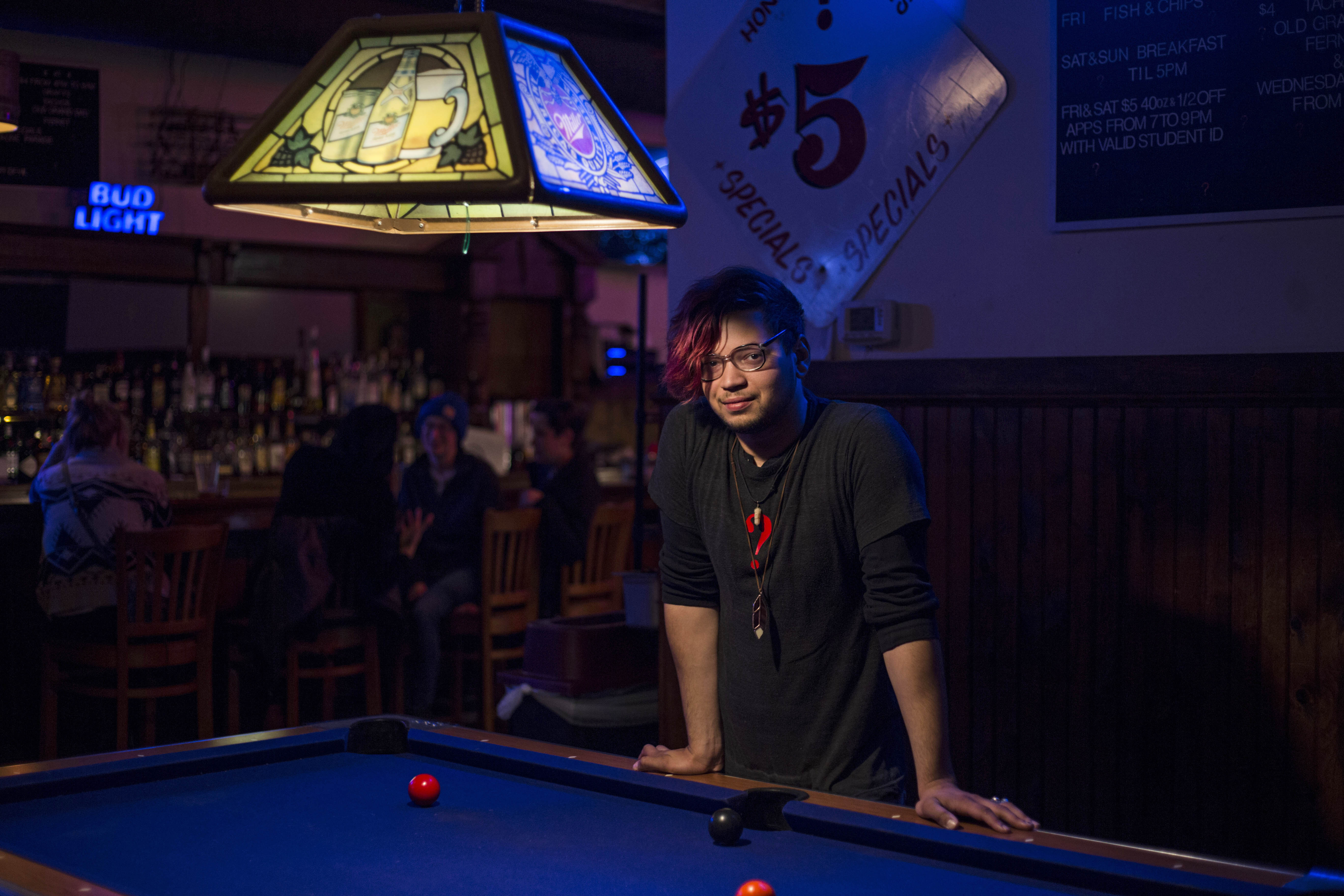 Jody Ebejer, 22, a native of Detroit, at his workplace Honest John's in Midtown, on October, 24, 2016. Ebejer is now voting for independent candidate Jill Stein. "People tell me that its really unrealistic, like don't throw your vote away, but I'm like, it's only throwing my vote away if I'm vote for someone who I don't agree with, who I don't feel represents me and my interest," Ebejer said.