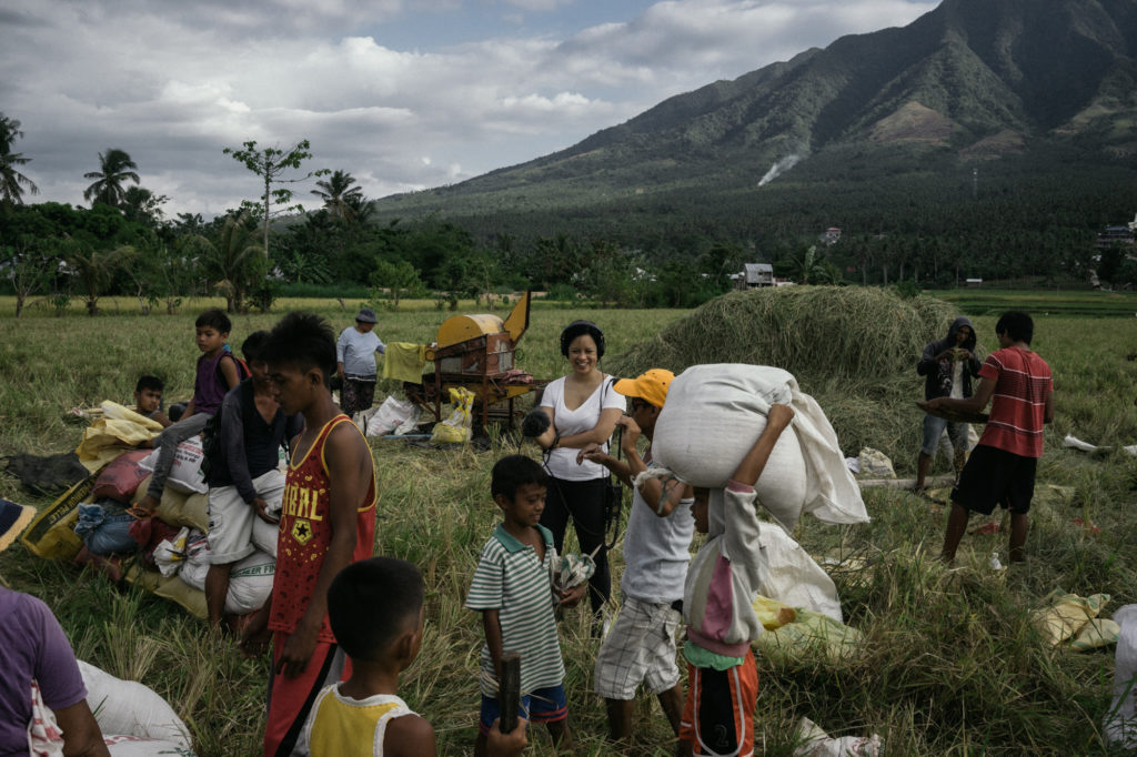 GroundTruth Fellow Aurora Almendral reported on the links between climate change and human trafficking in the Philippines. (Photo by Hannah Reyes Morales/GroundTruth)