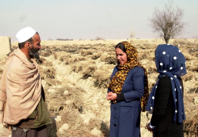 Hafizallah and his two daughters, Maryam, 23, and Goldasta, 24, live in Afghanistan's Hindu Kush mountain valley. (Photo via GroundTruth Films)