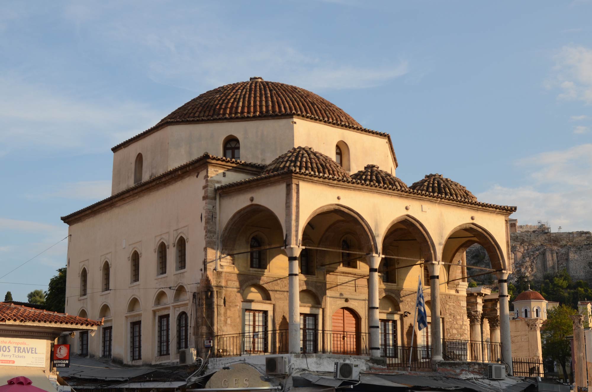 The Tzistarakis Mosque in Athens, Greece, was built in the 1700s but now houses Greek folk art as a museum. (Photo via Wikimedia Commons)
