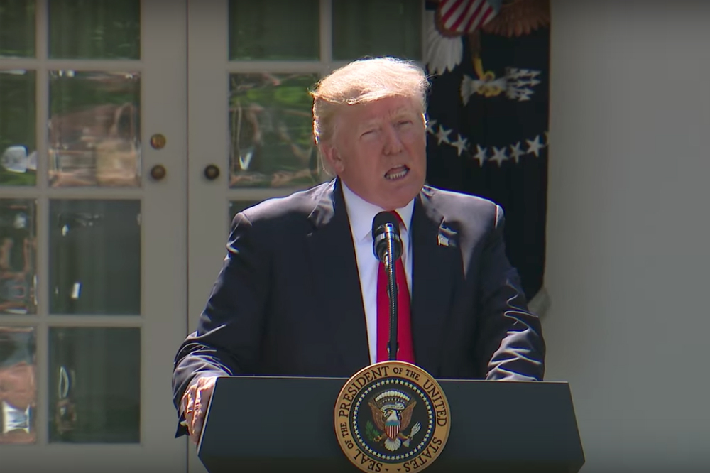 President Trump making the announcement that the U.S. will withdraw from the Paris Accord.