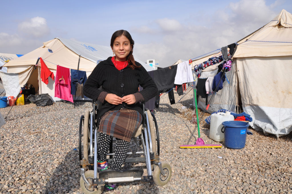 Rehab and her family escaped ISIS rule. She said once ISIS took over her town just outside Mosul, Iraq, the curriculum at her school changed to all "bombs and blood." (Lauren Bohn/GroundTruth)