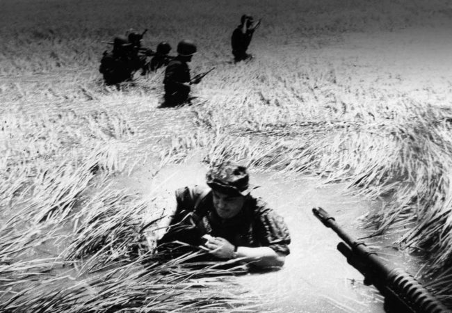 Photojournalist Horst Faas, who took this picture of the Vietnam War, is among five journalists whose efforts at holding the U.S. government accountable is featured in the documentary, DATELINE—SAIGON. (Horst Faas via Dateline-Saigon)