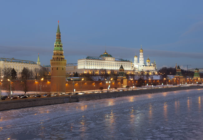 The Kremlin, the seat of the Russian government. Even after the dissolution of the U.S.S.R., former Soviet states still feel the grip of Russia. (Pavel Kazachkov/Flickr Creative Commons)
