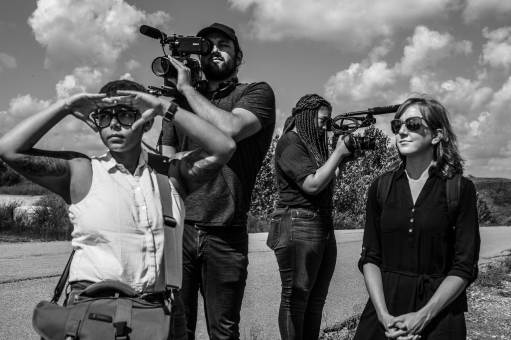 The GroundTruth "Crossing the Divide" reporting team near Pikeville, Kentucky (Photo by Ben Brody/GroundTruth)