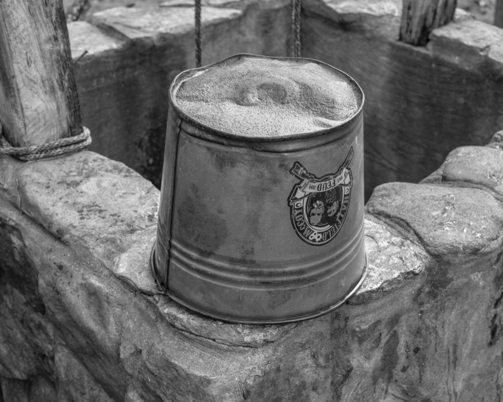 The well at the former Randolph McCoy cabin site, which was attacked by a group of Hatfield men in 1888. During the ensuing siege, Randolph's daughter Alifair went to the well to get water to throw on their burning cabin, but was shot and killed. (Photo by Ben Brody)