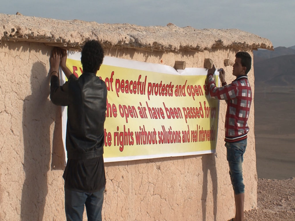 Residents of the seven villages of Imider — mostly Amazigh people, an indigenous group across north Africa also known as Berbers — have been protesting a nearby silver mine for years, saying it has contaminated their water supply. (Beth Murphy/GroundTruth)