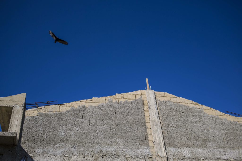 The steeple for the new Catholic church in Sandino is in the process of being built. When completed, the church will be the first Catholic church in Cuba since Fidel Castro took over in 1959. (Photo by Desmond Boylan/GroundTruth)