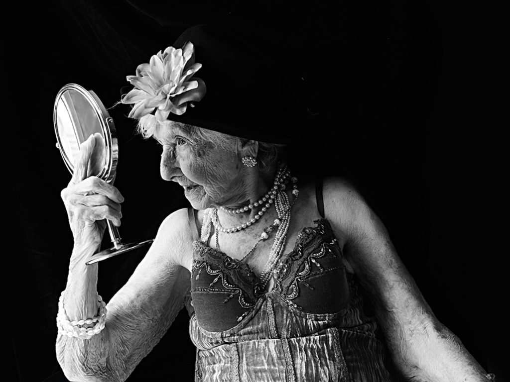 "My father was a painter and craftsman and he shared his love of art with me. I believe that everything that is artistic is beautiful: theater, picture frames, poems, paintings, flowers, songs. In a person, it's the character, the silhouette, the smile and the eyes that count. That said, my biggest regret is not getting an education. Doors open for you when you're educated. Otherwise you feel shame. Regardless of the situation, I would advise young women to educate themselves." Marie-Berthe Paquette, 102 years old, Montreal, 2016. (Arianne Clément/GroundTruth)