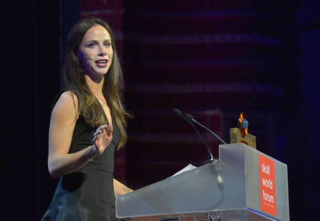 "I was raised to give a damn." —Barbara Pierce Bush, Skoll Awardee. (Courtesy of Skoll Foundation)