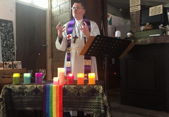 Rev. Craig Bartlett leads the Open Doors Church in Seoul, one of the few LGBT-affirming congregations. (Erin Rode/GroundTruth)