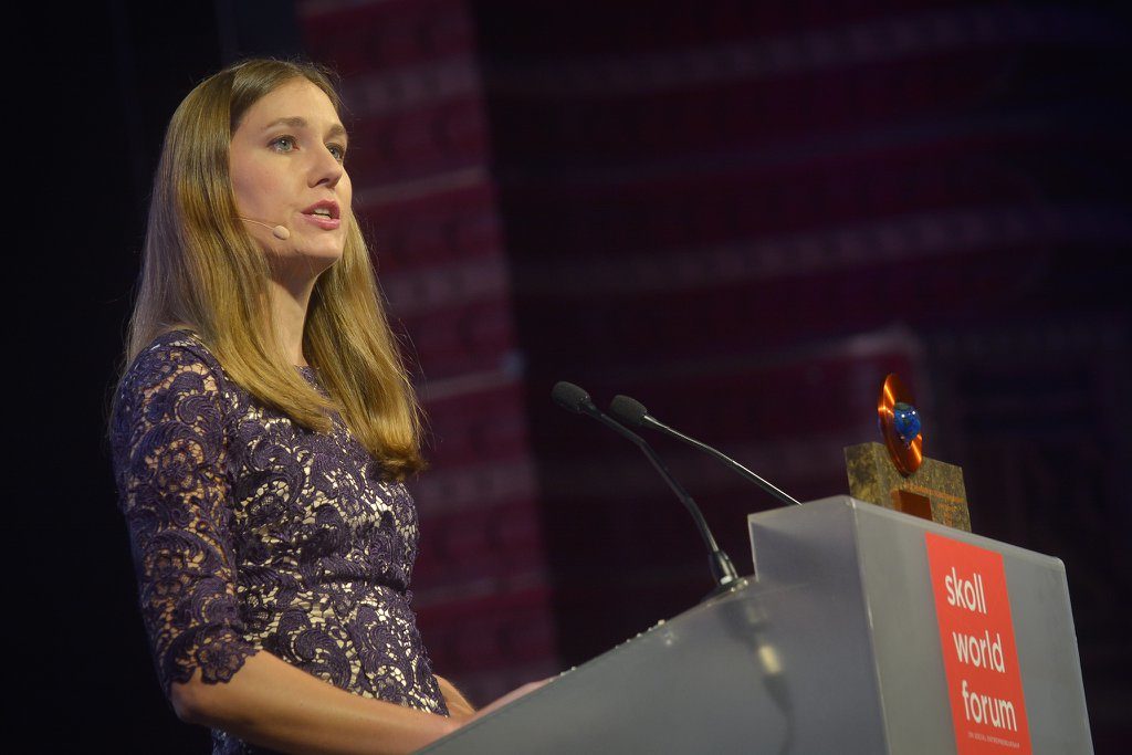 "This is the 21st century. No one should have to strike a match for light. No one should see their income disappear because of drought. No one should have to kill themselves to make a meal. " —Lesley Marincola, Skoll Awardee (Courtesy of Skoll Foundation)