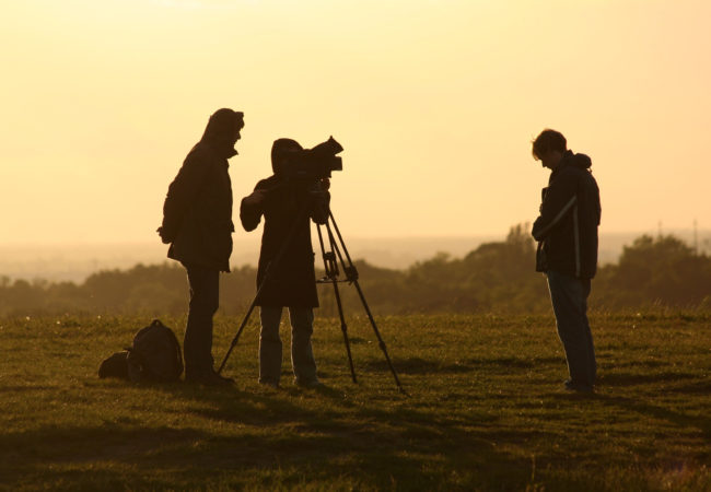 Silhouetted film shoot (Photo by Till Krech/Flickr User)