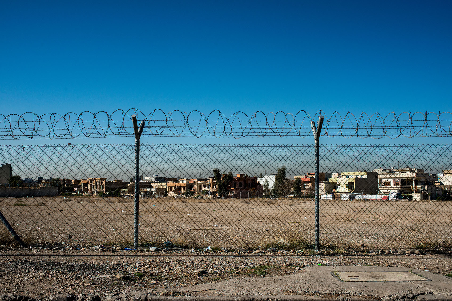 A view of the outside of the juvenile prison in Erbil which holds underage offenders who supported ISIS. (Alex Potter/GroundTruth)