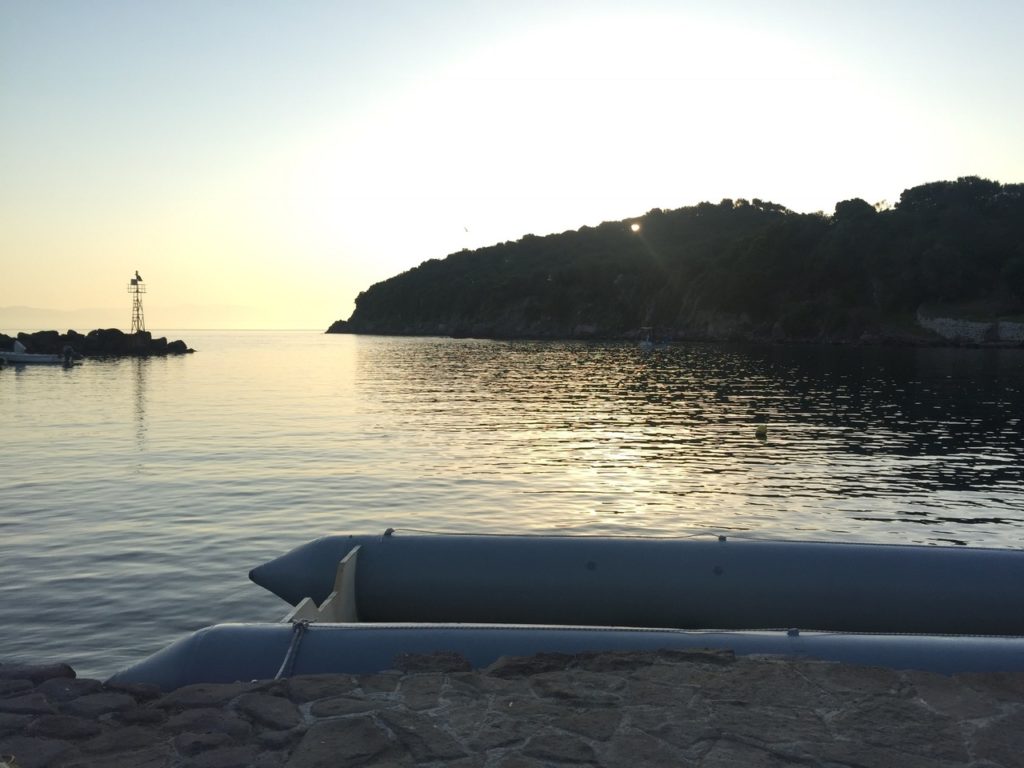 The coast of Lesbos, where boats full of refugees keep arriving. (Photo by Holly Young/GroundTruth)