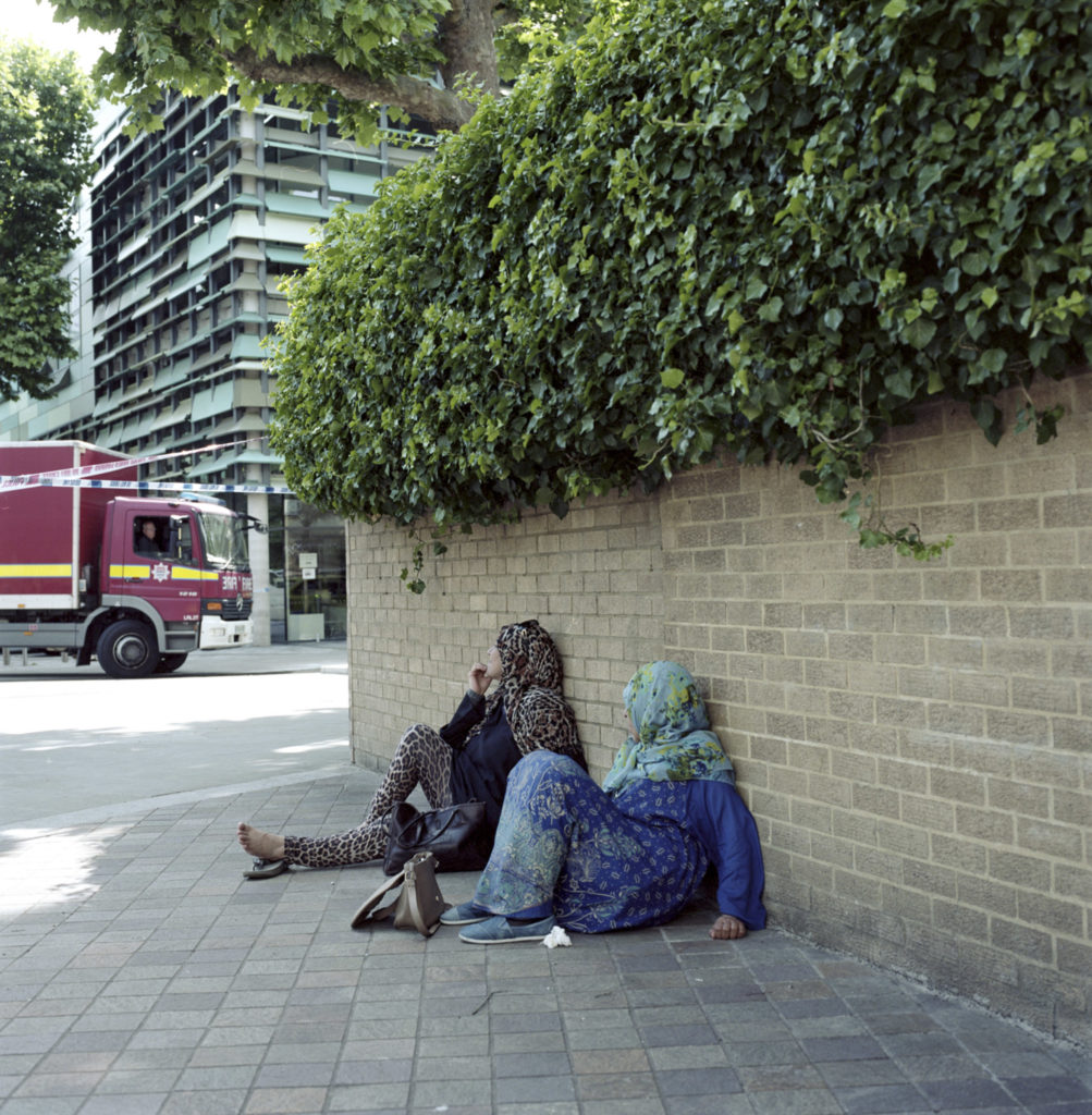 Two local residents watched in disbelief at the scene of the fire.