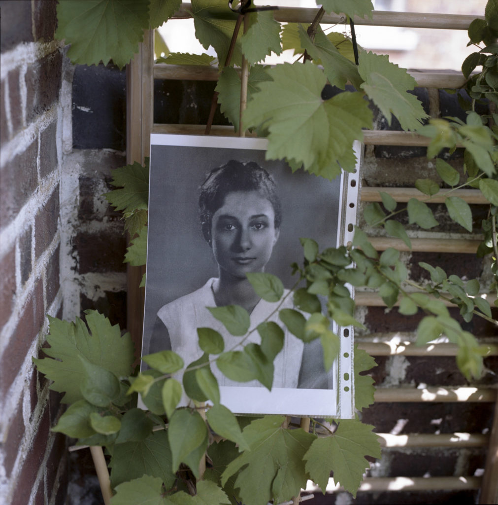 A portrait of the young Vasiliki on the porch of her flat in Bramley House, was wrapped in the grape vines that she transplanted from her birth place in Greece.