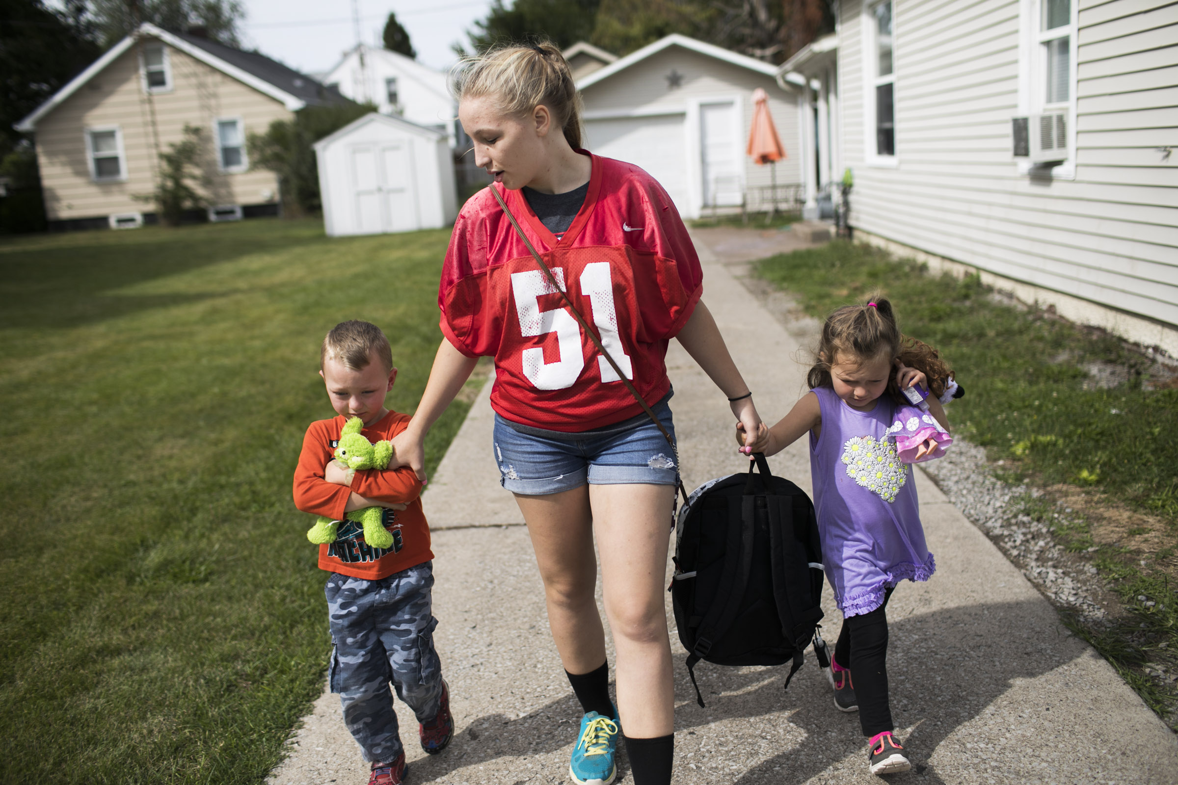 Sonya Casto spent some time with her cousins in Port Clinton, OH. (Photo by Maddie McGarvey)